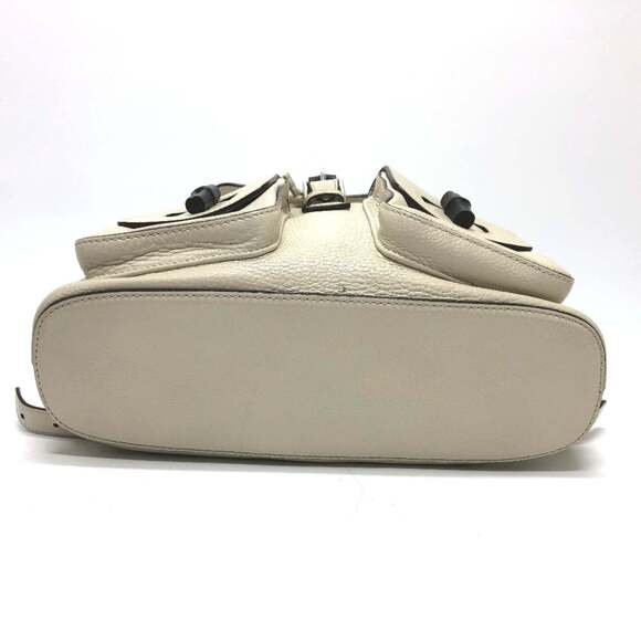 GUCCI Authentic White Leather Bamboo Backpack - Picture 4 of 16